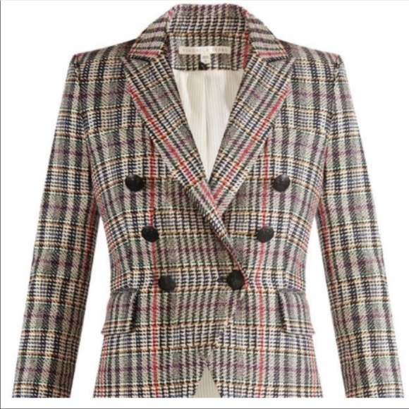 Veronica Beard Jackets & Blazers - Veronica Beard Empire Dickey Jacket Multicolored Houndstooth-Inspired Plaid, NWT